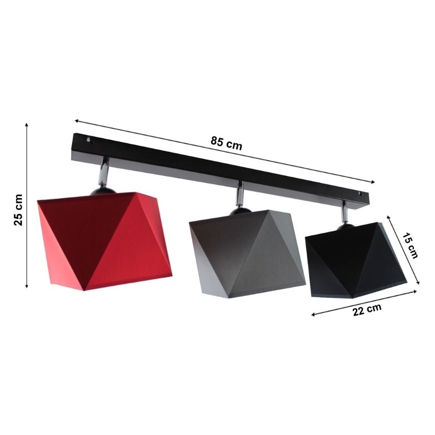 Lustră aplicată DIAMENT 3xE27/60W/230V