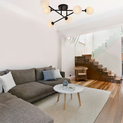 Lustră aplicată DORADO, 6 x G9, 28 W, 230 V, negru