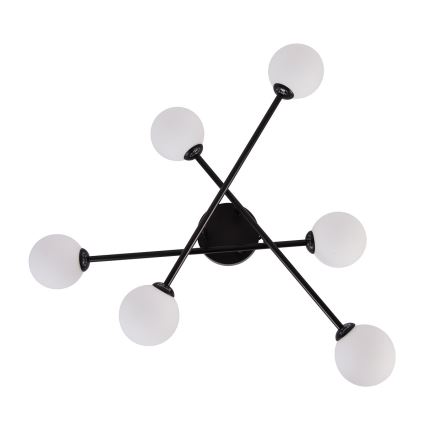 Lustră aplicată DORADO, 6 x G9, 28 W, 230 V, negru