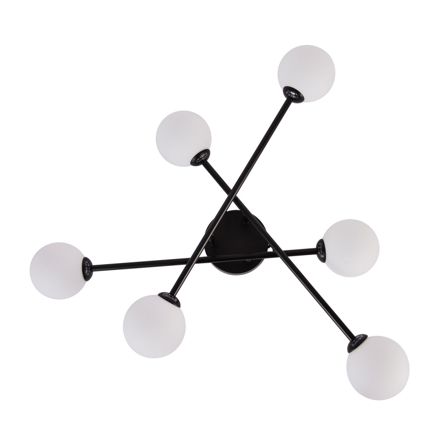 Lustră aplicată DORADO, 6 x G9, 28 W, 230 V, negru