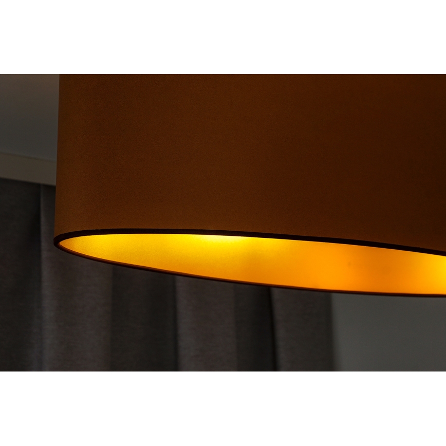 Lustră aplicată Duolla OVAL VEGAN 2xE27/15W/230V maro