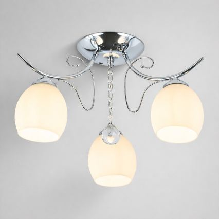Lustră aplicată ELLA, 3x E27, 15 W, 230 V, crom lucios