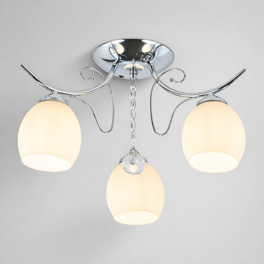 Lustră aplicată ELLA, 3x E27, 15 W, 230 V, crom lucios