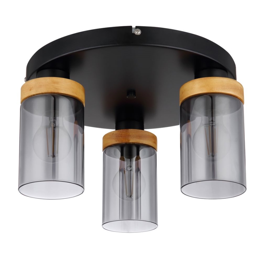 Lustră aplicată 3xE27/40W/230V metal/lemn Globo