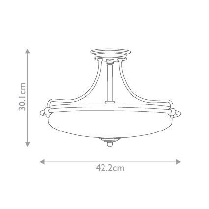 Lustră aplicată GRIFFIN 3xE27/100W/230V bronz Elstead QZ-GRIFFIN-SFS-PN