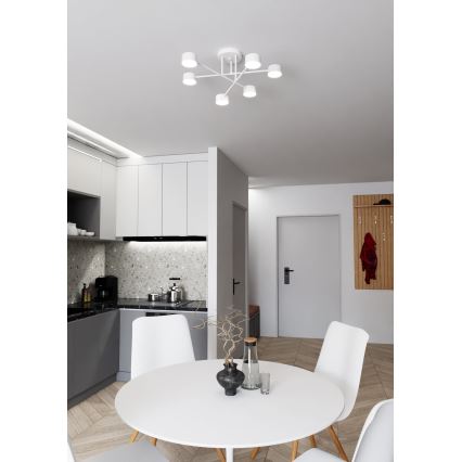 Lustră aplicată HALO 6xGX53/10W/230V albă