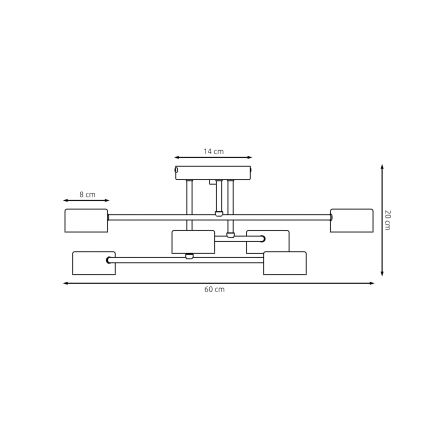 Lustră aplicată HALO 6xGX53/10W/230V bej