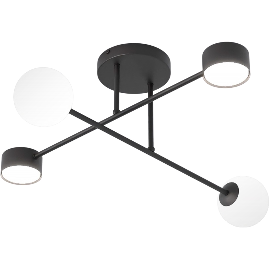 Lustră aplicată HOLON, 2xG9/8W/230V + 2xGX53/12W, neagră