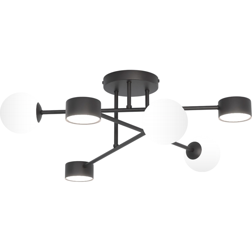 Lustră aplicată HOLON 3xG9/8W/230V + 3xGX53/12W, neagră