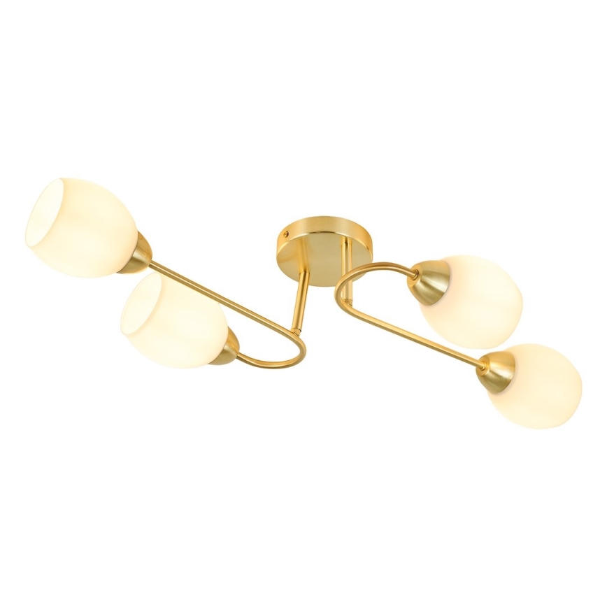 Lustră aplicată KING, 4 x E27, 15 W, 230 V, aurie