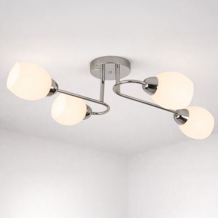Lustră aplicată KING, 4 x E27, 15W, 230V, crom lucios
