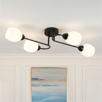 Lustră aplicată KING 4xE27/15W/230V neagră