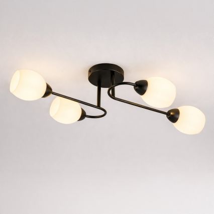 Lustră aplicată KING 4xE27/15W/230V neagră