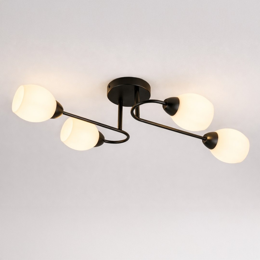 Lustră aplicată KING 4xE27/15W/230V neagră