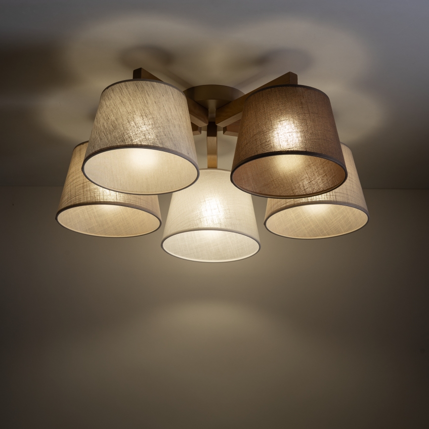 Lustră aplicată LATTE SABIA Brilagi 5xE27/15W/230V pin/mix