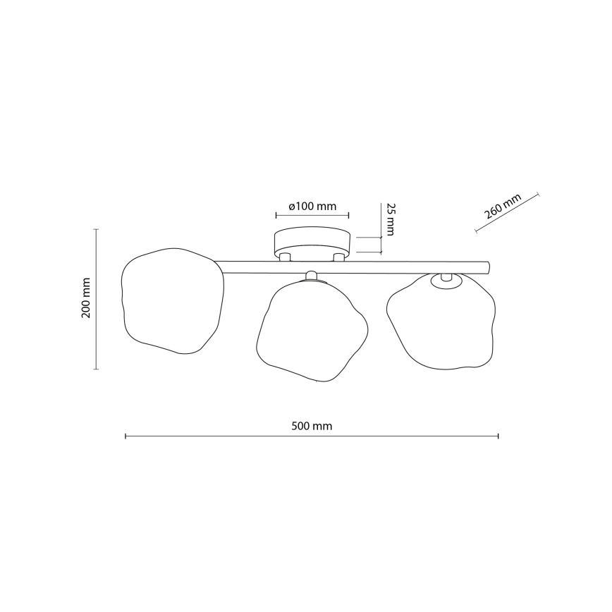 Lustră aplicată LAVA 3xG9/8W/230V bej/bej fumuriu bej