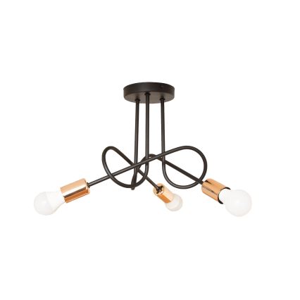 Lustră aplicată LED OXFORD 3x E27/15W/230V neagră