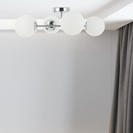 Lustră aplicată MADDIE 4xE14/5W/230V crom lucios