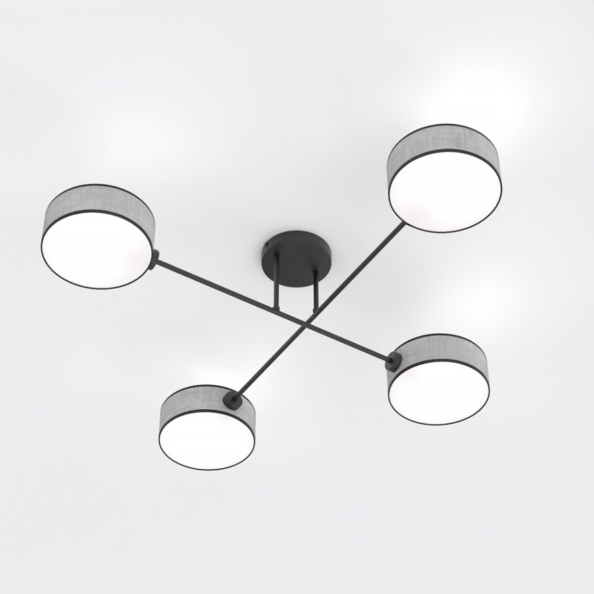 Lustră aplicată MAGA, 4 x E14, 10W, 230V, gri