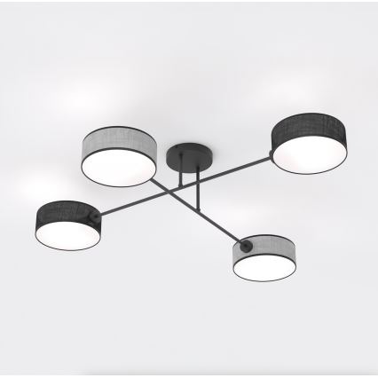 Lustră aplicată MAGA 4xE14/10W/230V negru/gri