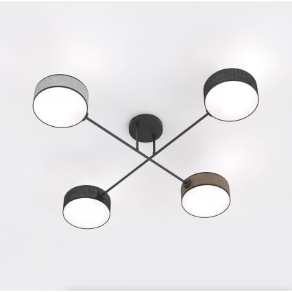 Lustră aplicată MAGA 4xE14/10W/230V negru/maro/gri