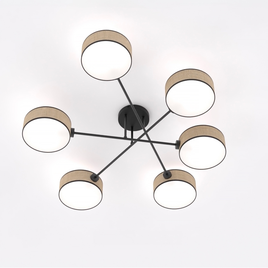 Lustră aplicată MAGA, 6 x E14, 10W, 230V, bej