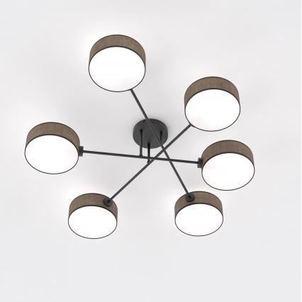 Lustră aplicată MAGA, 6x E14, 10W, 230V, maro