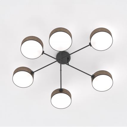 Lustră aplicată MAGA, 6x E14, 10W, 230V, maro