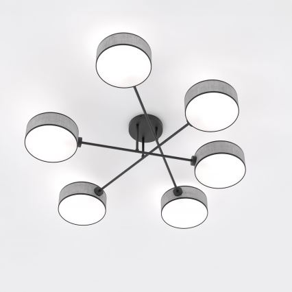 Lustră aplicată MAGA 6xE14/10W/230V gri