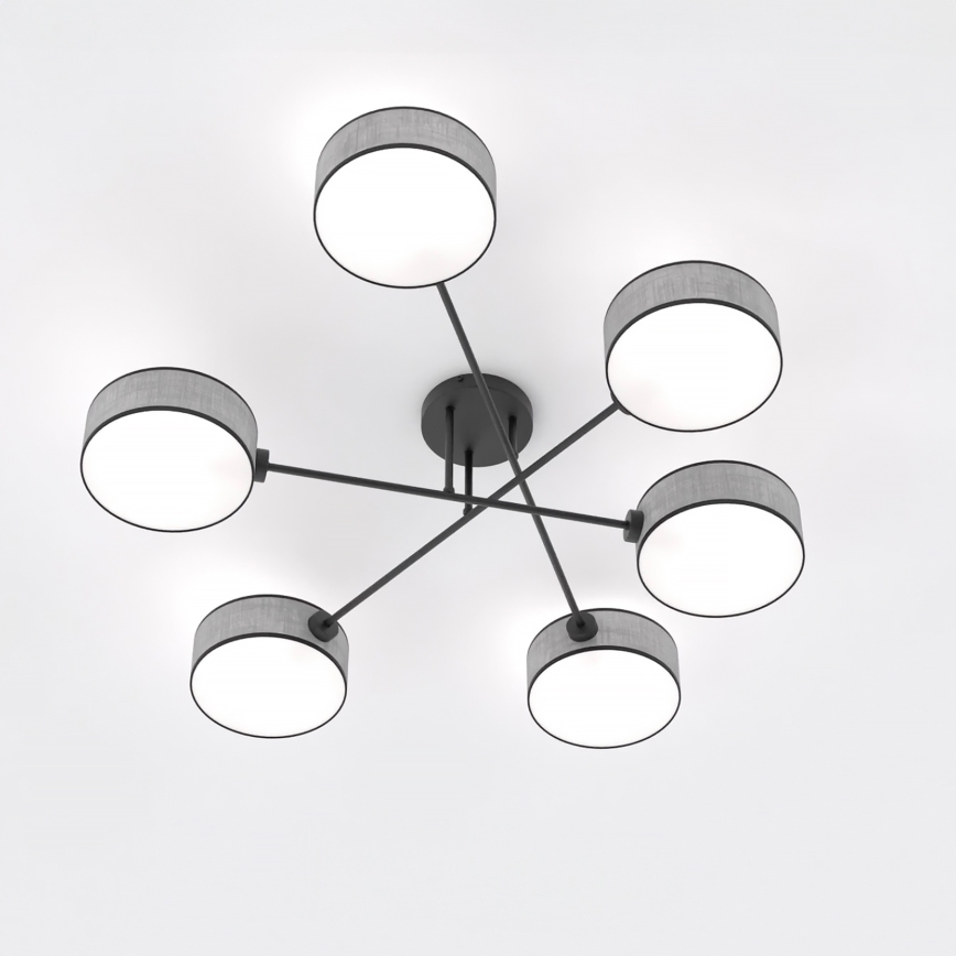 Lustră aplicată MAGA 6xE14/10W/230V gri