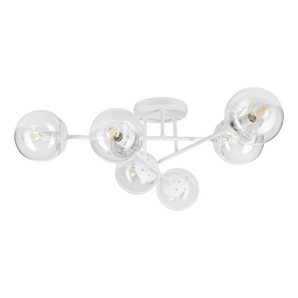 Lustră aplicată MALENA 6xE14/5W/230V alb/transparent