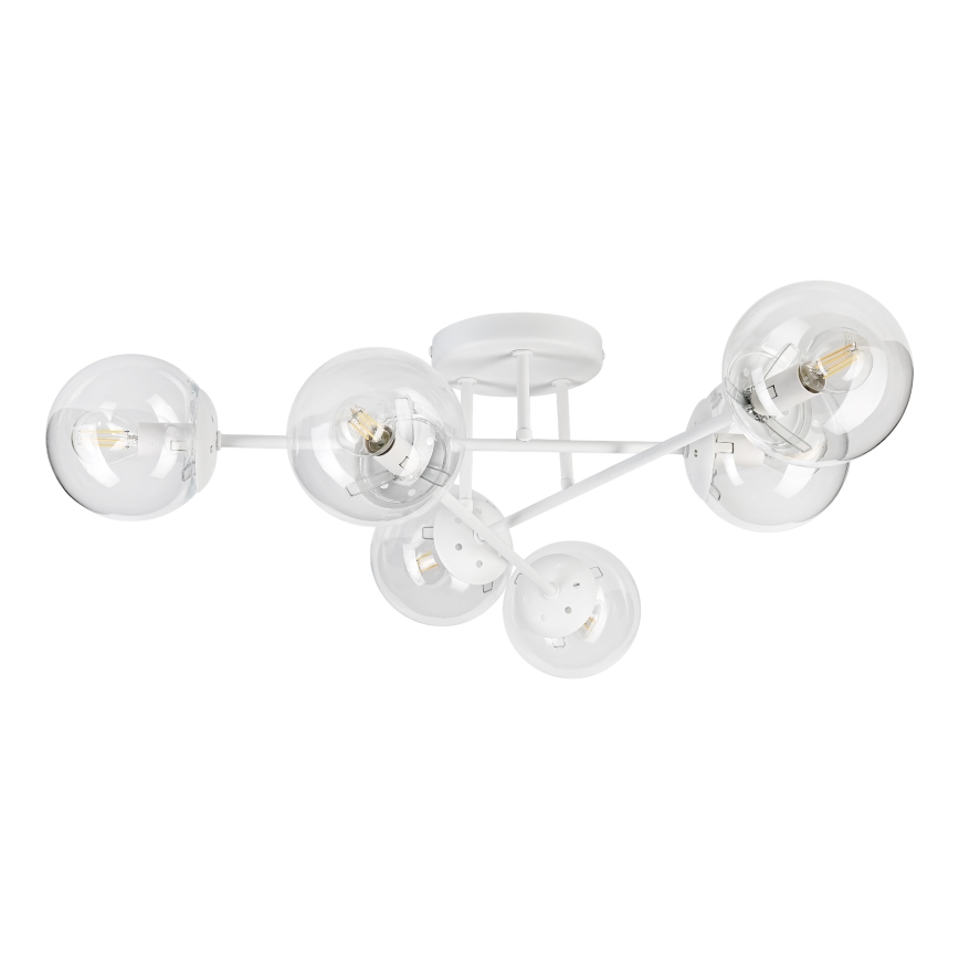 Lustră aplicată MALENA 6xE14/5W/230V alb/transparent