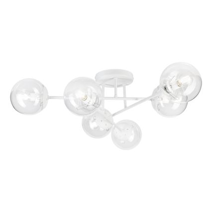 Lustră aplicată MALENA 6xE14/5W/230V alb/transparent