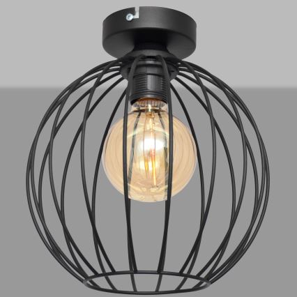 Lustră aplicată MERCURE 1xE27/15W/230V d. 24 cm neagră