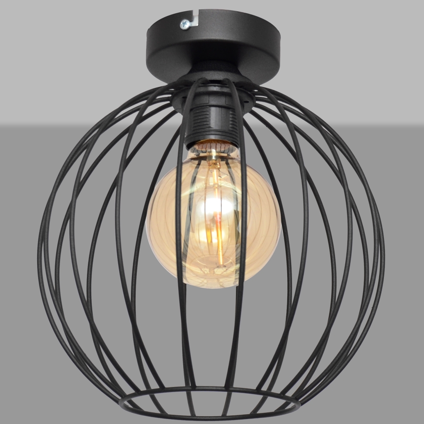 Lustră aplicată MERCURE 1xE27/15W/230V d. 24 cm neagră