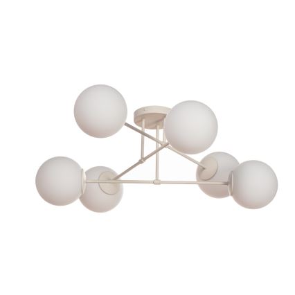 Lustră aplicată MOON, 6xE27/15W/230V, crem