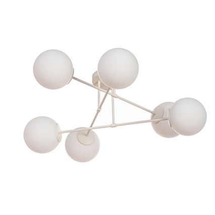 Lustră aplicată MOON, 6xE27/15W/230V, crem