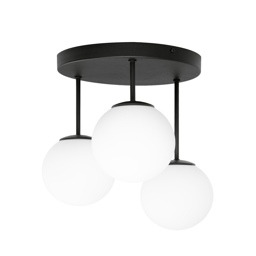 Lustră aplicată MOONLIGHT, 3 x E27, 15 W, 230 V, neagră