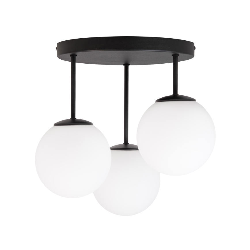 Lustră aplicată MOONLIGHT, 3 x E27, 15 W, 230 V, neagră