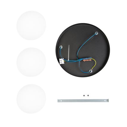 Lustră aplicată MOONLIGHT, 3 x E27, 15 W, 230 V, neagră