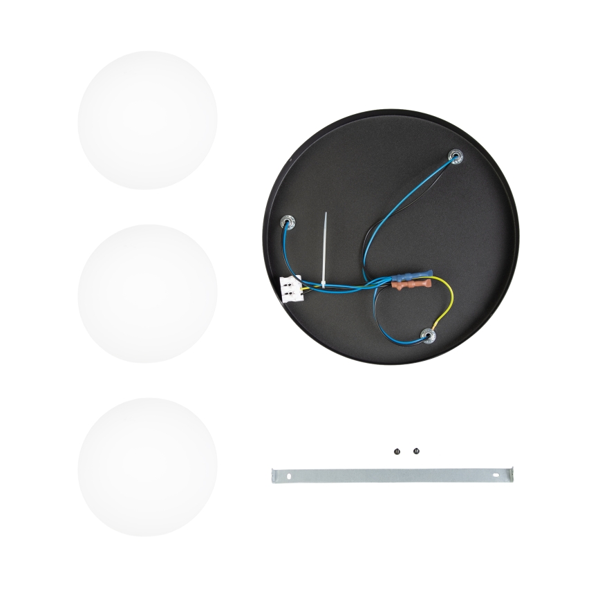 Lustră aplicată MOONLIGHT, 3 x E27, 15 W, 230 V, neagră