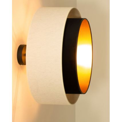 Lustră aplicată NATIA 1xE27/60W/230V Ø 45 cm alb/negru