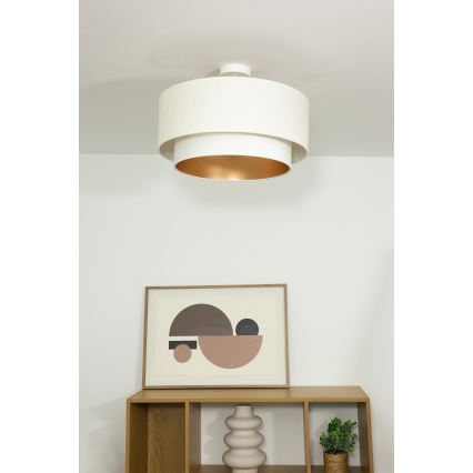 Lustră aplicată NATIA, 1xE27/60W/230V, Ø 45 cm, albă