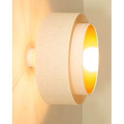 Lustră aplicată NATIA, 1xE27/60W/230V, Ø 45 cm, albă