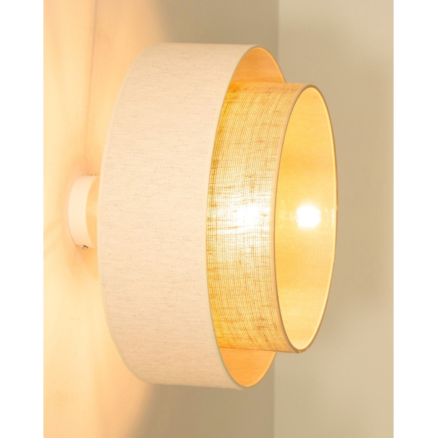 Lustră aplicată NATIA 1xE27/60W/230V Ø45 cm alb/maro