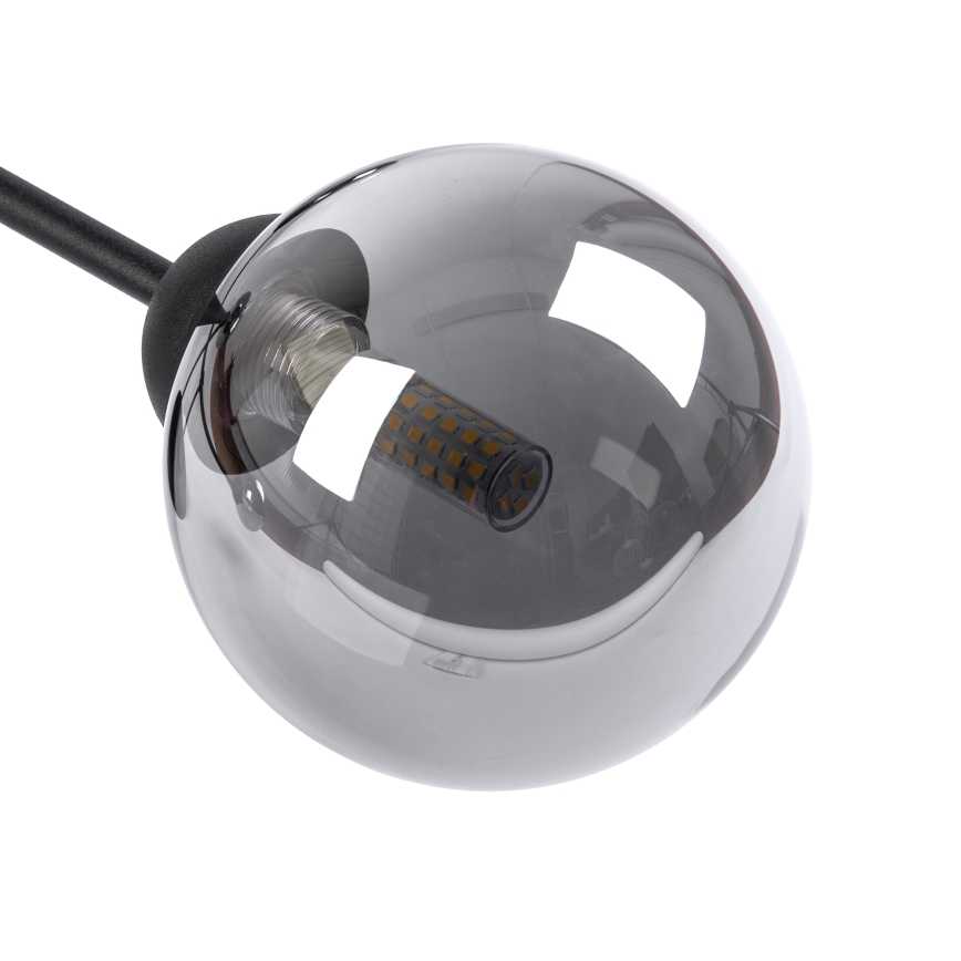 Lustră aplicată OBSIDIAN 4xG9/10W/230V negru/gri fumuriu