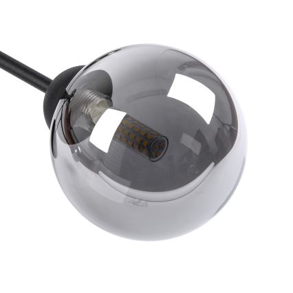 Lustră aplicată OBSIDIAN 6xG9/10W/230V negru/gri fumuriu