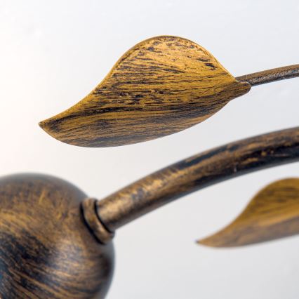 Lustră aplicată SISI 3xE14/40W/230V d. 60 cm bronz/patină