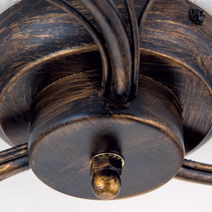 Lustră aplicată SISI 3xE14/40W/230V d. 60 cm bronz/patină