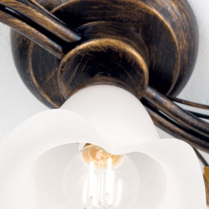 Lustră aplicată SISI 5xE14/40W/230V bronz/patină